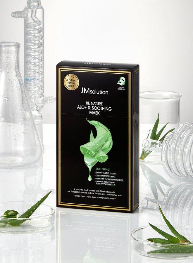JMsolution Be Nature Aloe & Soothing Sheet Mask – Calming Hydration with Aloe Vera Extract, Vegan Certified & Dermatologist Tested, 24ml x 10 Sheets - Image 2